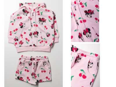 Minnie Mouse Hoodie And Shorts Set